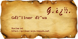 Göllner Éva névjegykártya